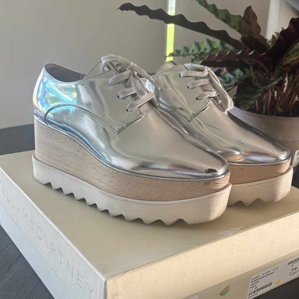 Stella McCartney Silver Platform Shoes